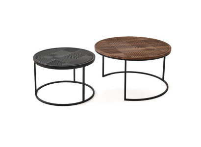 Modern Tische Design -luksus sivupöytä, uusi kahvipöytä, 2 kpl, ruskea