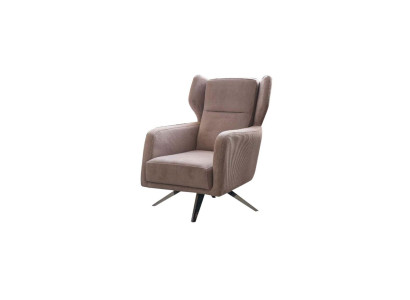 Luxus-nojatuoli Yksittäinen istuva Tekstiili Olohuoneen design Beige istuva pehmuste
