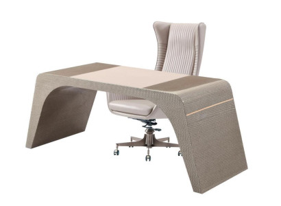 Työhuone työpöytä Luxus kirjoituspöytä tietokone tuoli kanssa toimistokaluste moderni beige