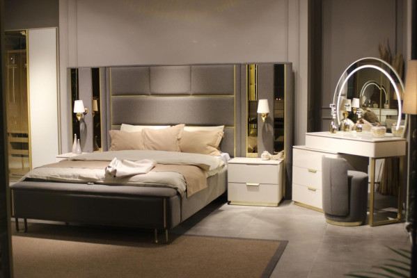 Bett Ehebett Chippendale kaksivuode kuninkaanvuode kolonial makuuhuone malli V-P-N