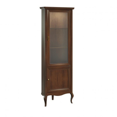 Eckschrank Massivholz Holzschrank Klassische Vitrine Vitrinenschrank - PR-W-N    Kulmakaappi Massiivipuu Puukaappi Klassinen Vitriini Vitriinikaappi - PR-W-N