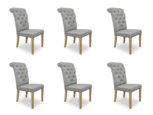 6x Tuolia Tuoli Tyynyily Design Lepää Istuin Nojatuoli Sarja Sohva Chesterfield Uusi