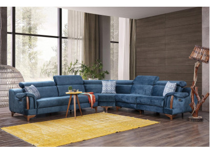 Sohva L-muoto Moderni Sininen Kulmasohva Sohva Olohuone Design Uudet Huonekalut