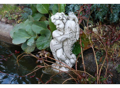 Puutarhahahmo Enkeli Fontaine 42cm Lampifiguuri Ihmiset Kivivalu