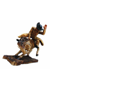 Suunnittelu Cowboy Rodeo Hevonen Patsas Veistos Figuurit Veistokset Deko 5641