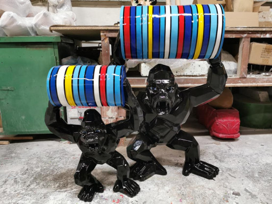 Suunnittelijan figuuri patsas moderni figuurit patsaat koristelu deko gorilla puutarha uusi