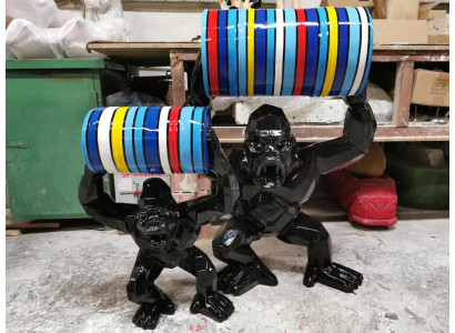 Suunnittelijan figuuri patsas moderni figuurit patsaat koristelu deko gorilla puutarha uusi
