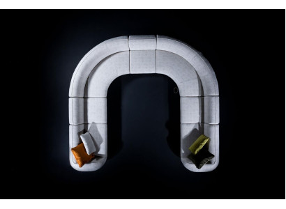 Moderni U-muotoinen kulmasohva Luxus sohvakulma olohuonekalut asumismaisema