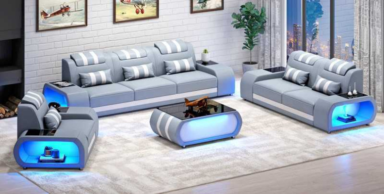 Moderni olohuoneen kulmasohva pehmeä istuinosa mittatilaustyönä sofa + USB