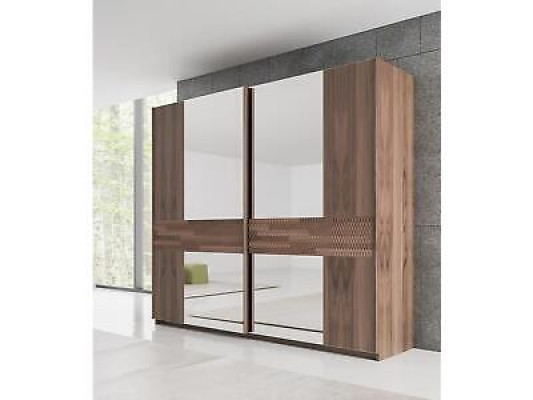 Luxus puukaappi Modern makuuhuoneen design Vaatekaappi Lasiset ovet