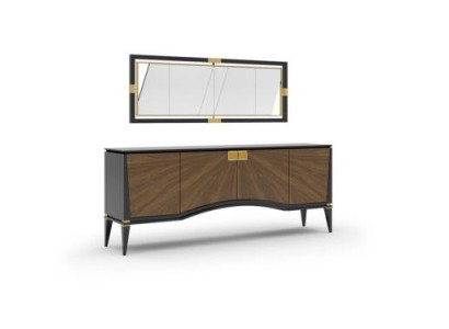 Luxus-sarjan ruokailuhuoneen sideboard peilin kanssa, moderni design, uudet huonekalut