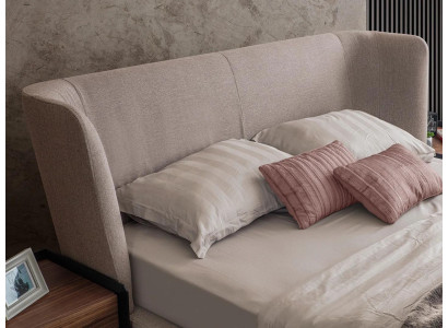 Moderni Beige Kaksoissänky Makuuhuoneen Setti 2x Yöpöytää Luksus Uudet Huonekalut