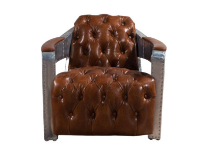 Sohva Avio-Chesterfield Shabby Vintage Tuoli Nahka Klubi Lounge Suunnittelu