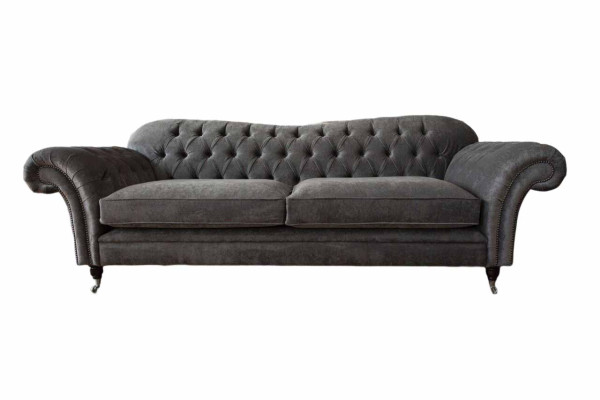 Klassinen Chesterfield-sohva 3-istuttava sohva pehmustettu kolmen hengen sohva