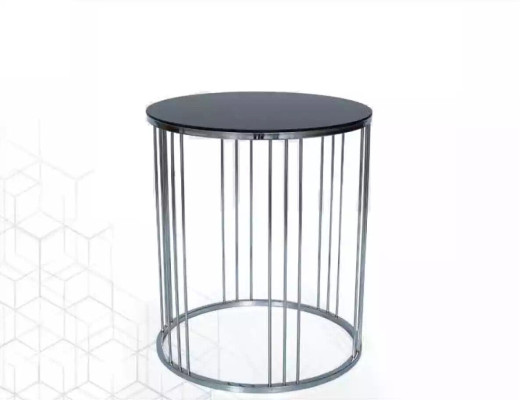 Sivupöytä olohuonekalut materiaeri ruostumaton teräs musta design moderni