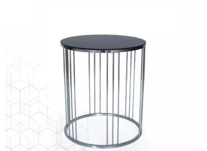 Sivupöytä olohuonekalut materiaeri ruostumaton teräs musta design moderni