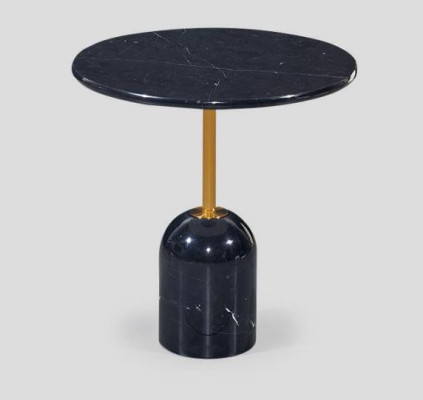 Musta sivupöytä olohuoneen pöydät moderni pyöreä design konsolipöytä