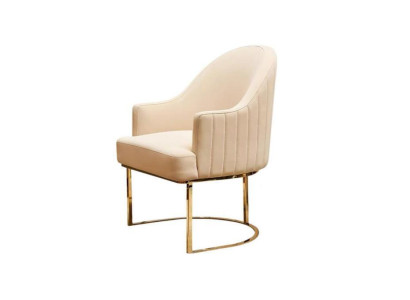 Beige ruokailutuoli Designer yksistöinen tekstiili huonekalut patjatut tuolit
