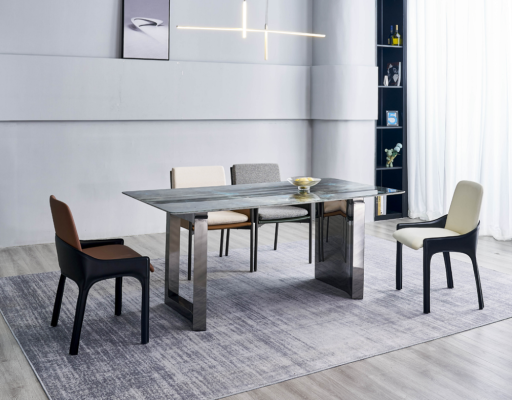 Essiryhmä Designer 4x Tuolia Moderni Istumaryhmä Luksus Suorakulmainen Pöytä