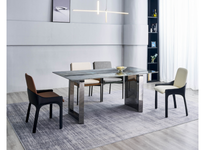 Essiryhmä Designer 4x Tuolia Moderni Istumaryhmä Luksus Suorakulmainen Pöytä