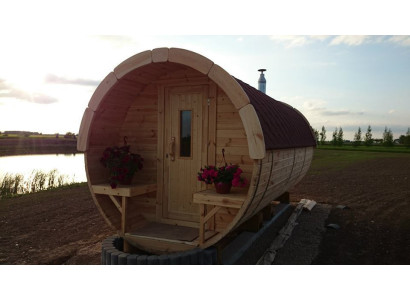 Sauna Saunafass Ulkosauna Puutarhasauna 590 x Ø 2,27 m Saunafass Rakennussarja