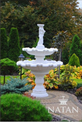 Zierbrunnen Springbrunnen Figur 197cm Brunnen Dekoration Garten Fontaine Teich