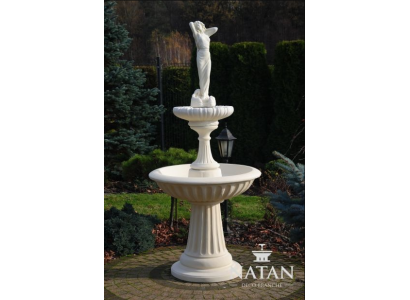 Zierbrunnen 207cm Veistos Vesiputous Sisustus Puutarha Fontaani Lampi Uusi