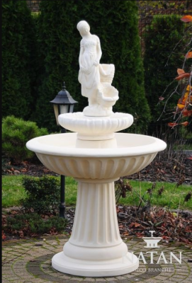 Zierbrunnen Suihkulähde 162cm Veistos Suihkulähde Koriste Puutarha Fontaine Lampi Uusi