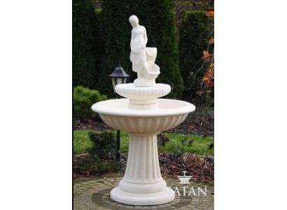 Zierbrunnen Suihkulähde 162cm Veistos Suihkulähde Koriste Puutarha Fontaine Lampi Uusi