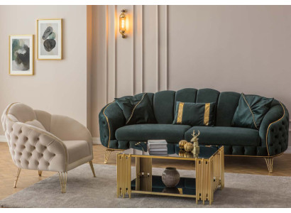 Moderni olohuonekalusto 3-paikkainen sofa nojatuoli tekstiilinen nojatuoli uusi olohuone