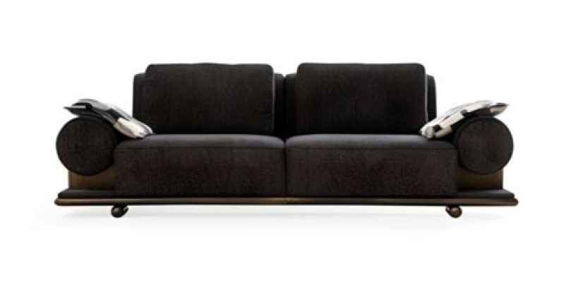 Moderni 3-paikkainen sohma musta korkealaatuinen verhoiltu sohva design tekstiili uusi
