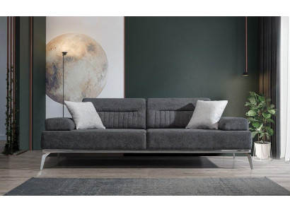 Harmaa olohuonen 3-paikkainen kangassohva moderni luxus-design tekstiili materiaali