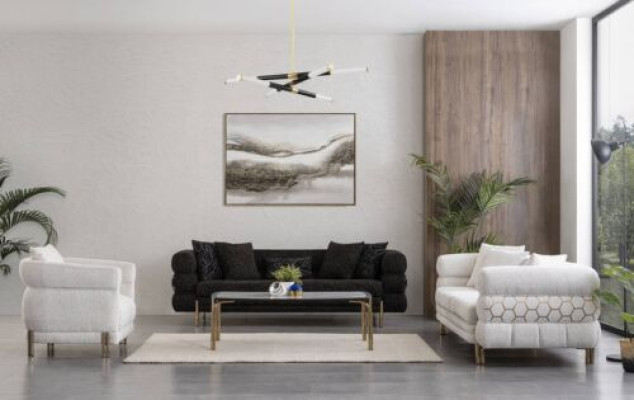 Couchgarnituuri 3+3+1-istuttava Luxus-nojatuoli olohuonegarnituuri sohvat 3-osainen