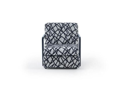 Schwarz-Grauer Wohnzimmer Sessel Designer 1-Sitzer Luxus Loungesessel