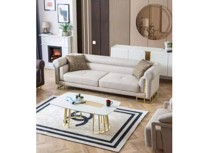 3-paikkainen sohva, tekstiili, olohuone, moderni design, uusi, luksus, valkoinen