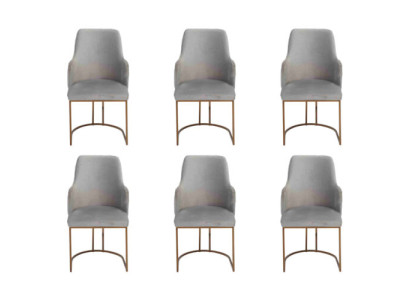 Luxus harmaa ruokailutuolit tyylikkäät keittiötuolit moderni design 6x tuolit uudet