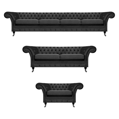 Kompletti Chesterfield-sohvasarja Sisustussohvasto Nojatuoli Olohuone 4+2+1
