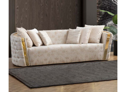 Ylellinen Ruostumaton Teräs Sohva Moderni 3-Hengen Luxe Olohuoneen Kaluste