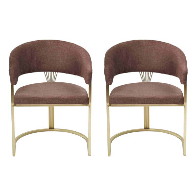 Moderni ruokailuhuone 2x tuoli design-luksus ruostumattomasta teräksestä tekstiili uusi
