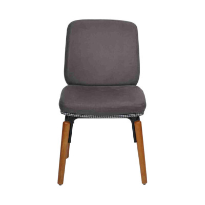 Harmaa ruokailutuoli Moderni puinen tuoli Designer pehmustettu istuin Huonekalut