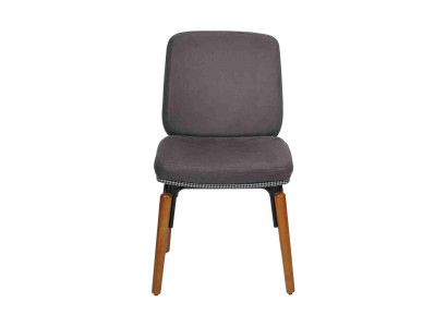 Harmaa ruokailutuoli Moderni puinen tuoli Designer pehmustettu istuin Huonekalut