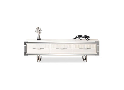 TV-taso Sideboard Valkoinen RTV-seinäpaneeli Moderni olohuonekalusto Lowboard