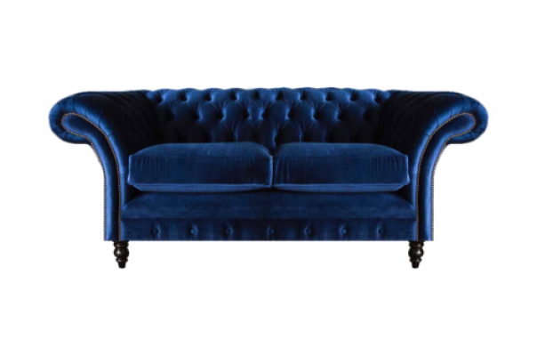 Olohuoneen sohvat sohva kaksipaikkainen sisustus sininen Chesterfield uusi