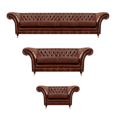 Neu Set 3tlg olohuoneen Chesterfield-sohvat pehmustetut huonekalut nojatuolit sisustus