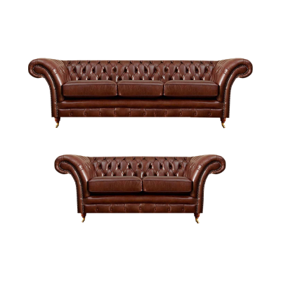Olohuoneen uusi sarja Chesterfield-sohvia kolmen hengen sohva kahden hengen sohvalla