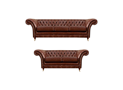 Olohuoneen uusi sarja Chesterfield-sohvia kolmen hengen sohva kahden hengen sohvalla