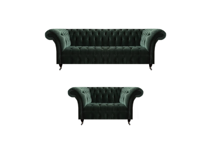 Luxus-sohva Kolmipaikkainen kahden hengen sohvakalustolla Chesterfield-sohvakalustot