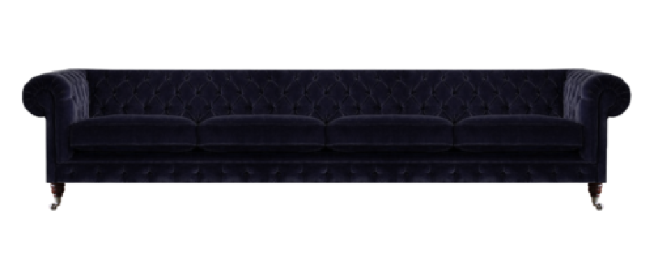 Uusi neljän hengen sohva nojatuoli verhoiltu huonekalu olohuone verhoilu tekstiili Chesterfield