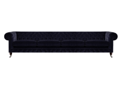 Uusi neljän hengen sohva nojatuoli verhoiltu huonekalu olohuone verhoilu tekstiili Chesterfield