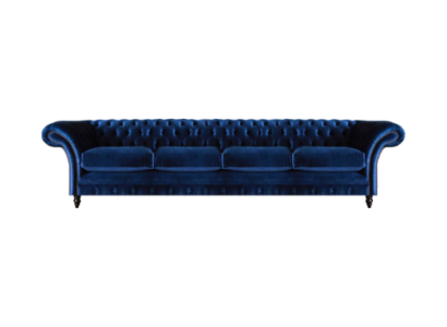 Ylellinen Design Chesterfield Neljän Hengen Sohva Sininen Huonekalu Olohuoneeseen